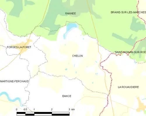 Detailkaart van de gemeente