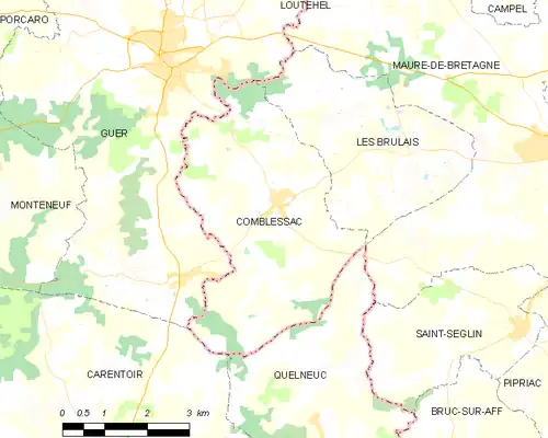 Detailkaart van de gemeente