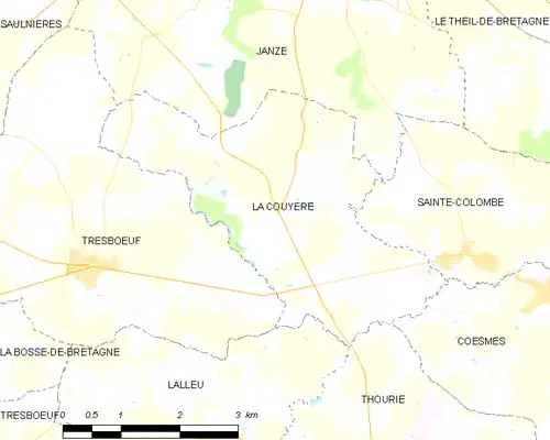 Detailkaart van de gemeente