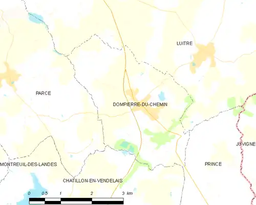 Detailkaart van de gemeente