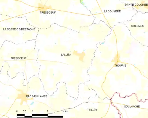 Detailkaart van de gemeente