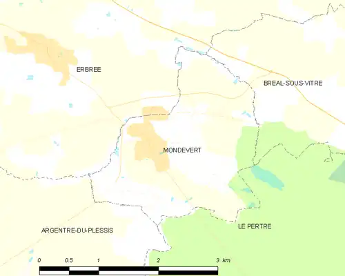 Detailkaart van de gemeente