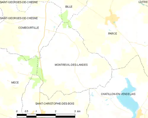 Detailkaart van de gemeente