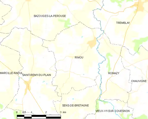 Detailkaart van de gemeente