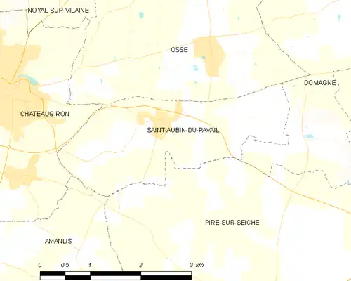 Detailkaart van de gemeente