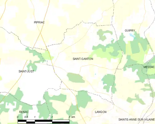 Detailkaart van de gemeente