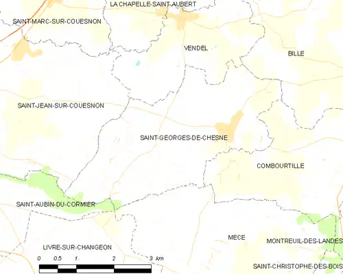 Detailkaart van de gemeente