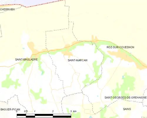 Detailkaart van de gemeente