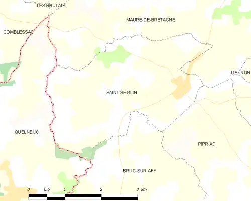 Detailkaart van de gemeente