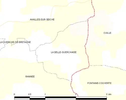 Detailkaart van de gemeente