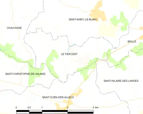 Detailkaart van de gemeente