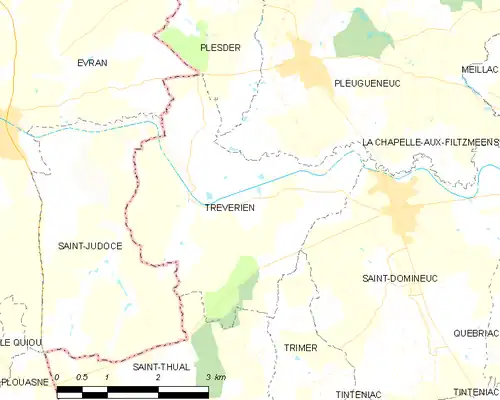 Detailkaart van de gemeente