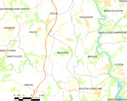 Detailkaart van de gemeente