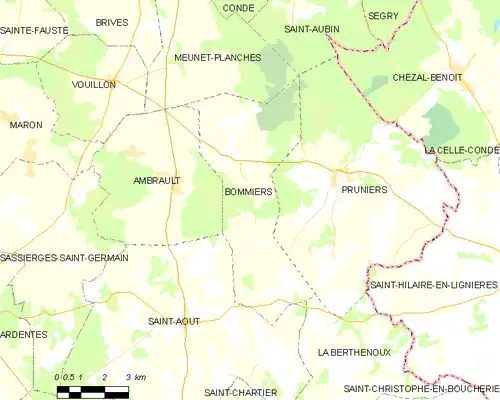 Detailkaart van de gemeente