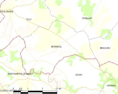 Detailkaart van de gemeente