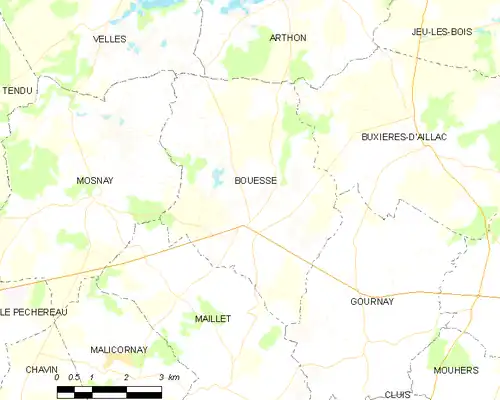 Detailkaart van de gemeente