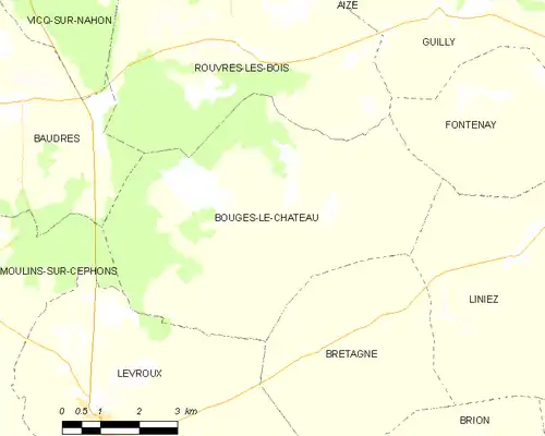 Detailkaart van de gemeente