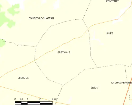 Detailkaart van de gemeente