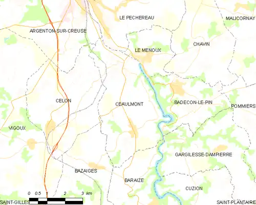 Detailkaart van de gemeente