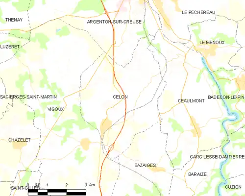 Detailkaart van de gemeente