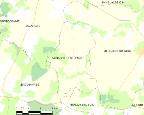 Detailkaart van de gemeente