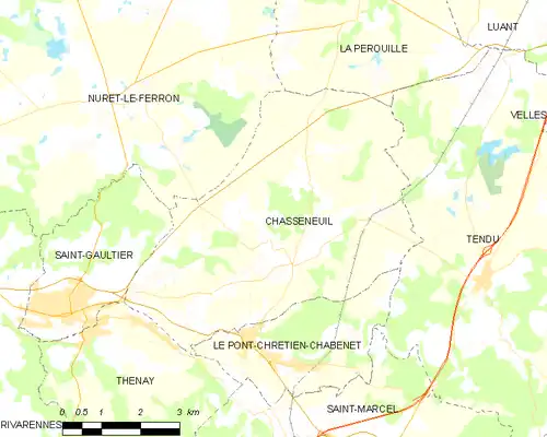 Detailkaart van de gemeente