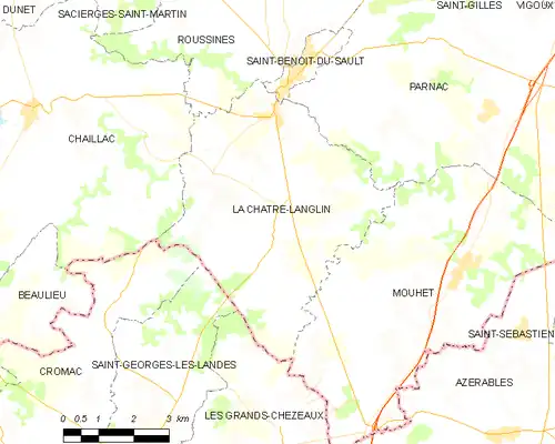 Detailkaart van de gemeente