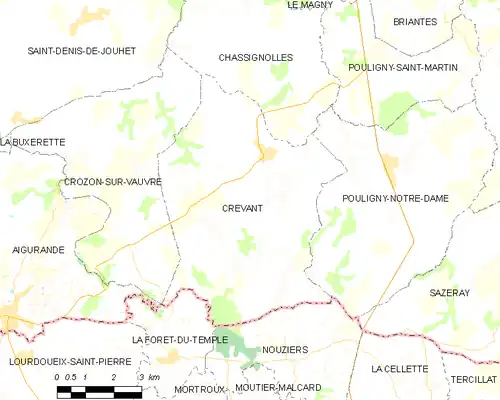 Detailkaart van de gemeente