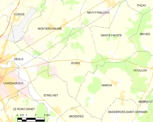 Detailkaart van de gemeente