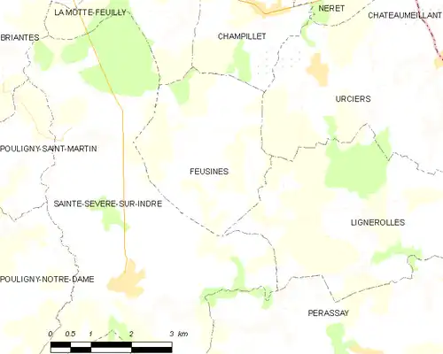 Detailkaart van de gemeente