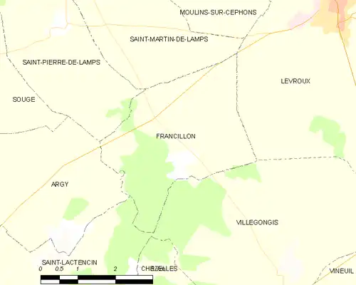 Detailkaart van de gemeente