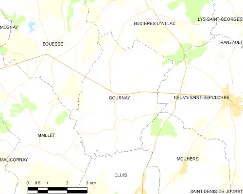 Detailkaart van de gemeente