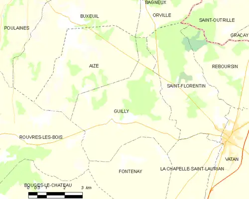 Detailkaart van de gemeente