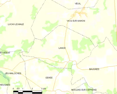 Detailkaart van de gemeente