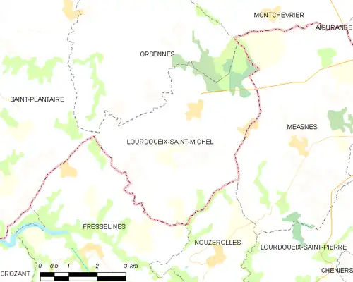 Detailkaart van de gemeente