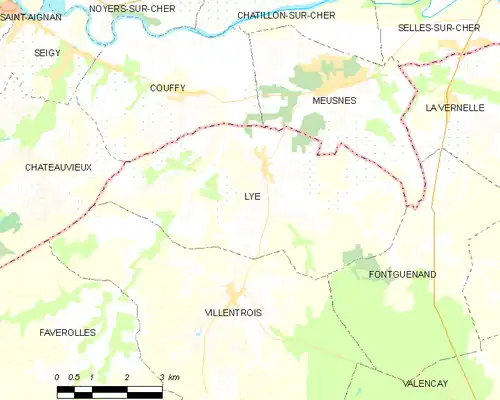 Detailkaart van de gemeente