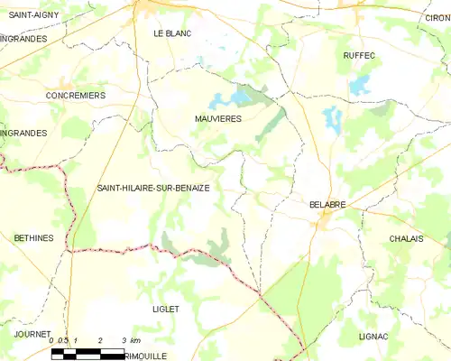 Detailkaart van de gemeente