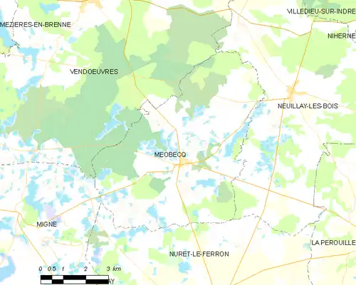 Detailkaart van de gemeente