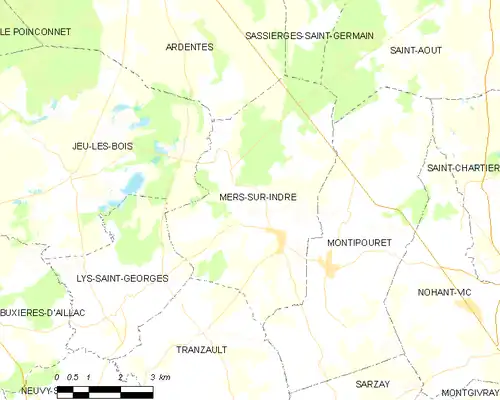 Detailkaart van de gemeente