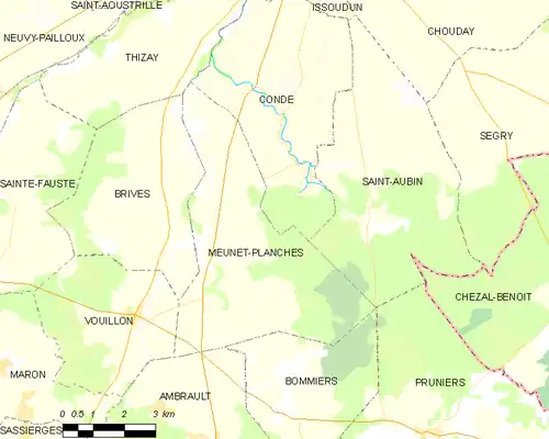 Detailkaart van de gemeente