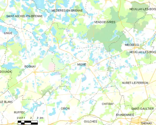 Detailkaart van de gemeente