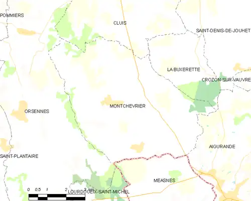 Detailkaart van de gemeente