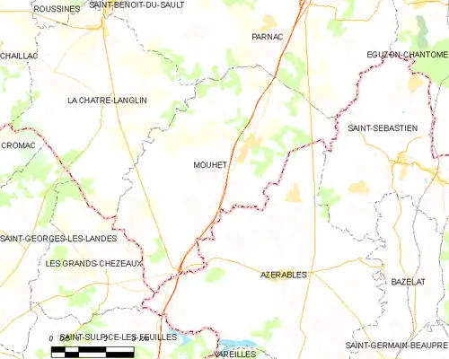 Detailkaart van de gemeente