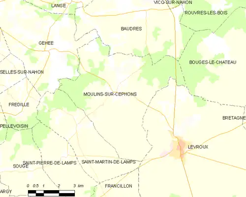 Detailkaart van de gemeente