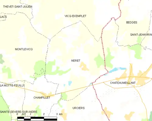 Detailkaart van de gemeente