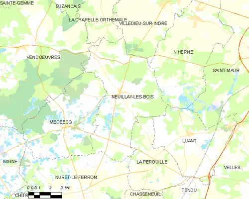 Detailkaart van de gemeente