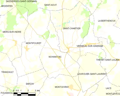 Detailkaart van de gemeente