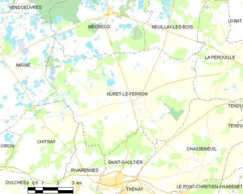 Detailkaart van de gemeente