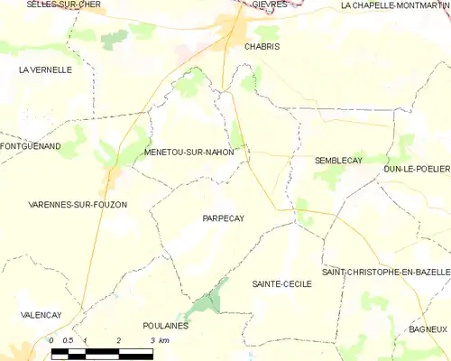 Detailkaart van de gemeente