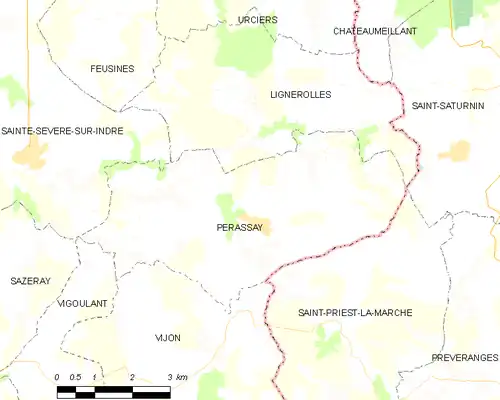 Detailkaart van de gemeente